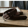 Ceinture cuir tressée